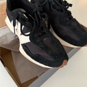 New Balance Black and White Athletic Shoes 327